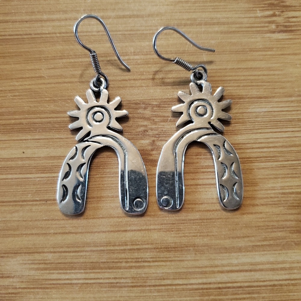 Vintage Sterling SW Spur Earrings.